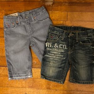 Lot of 2 pairs boys size 4 Ralph Lauren Polo denim shorts